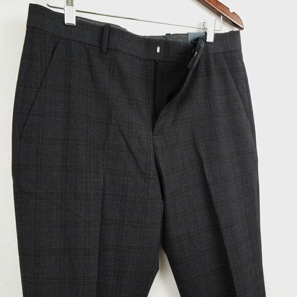 Perry Ellis Slim Fit Pants Men's Size 32x32 Gray Stretch Wrinkle Resistant - Picture 4 of 9